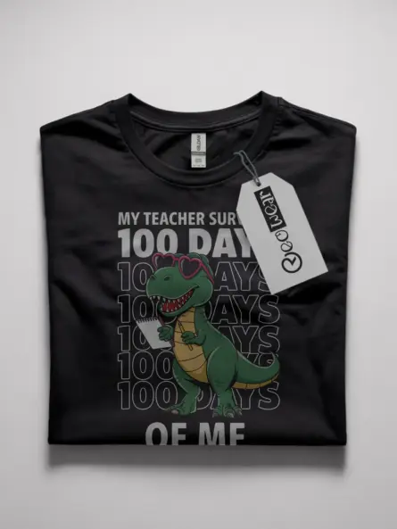 My Teacher Survived 100 Days Dinosaur Shirt
