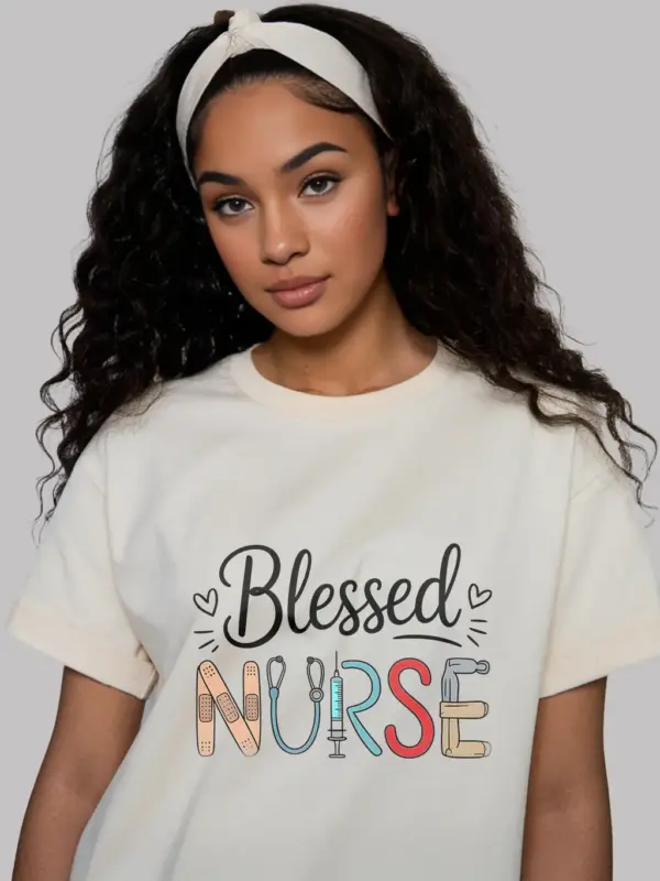 Natural Blessed Nurse Shirt Healthcare Worker Gift