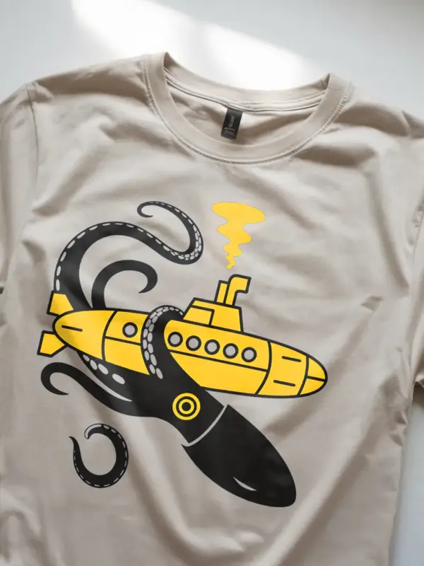 natural lifestyle image squid sub battle nautical squid submarine t-shirt