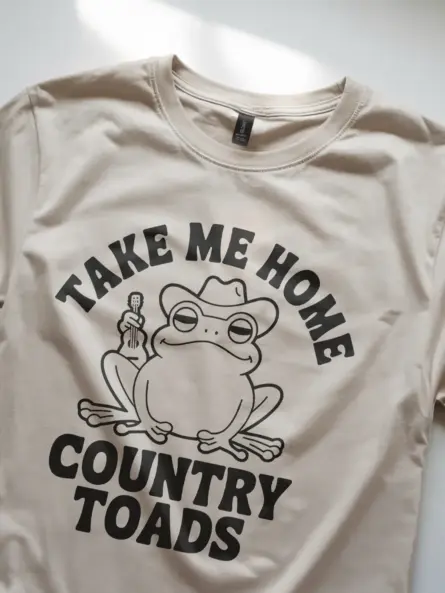 retro country toads graphic tee, gift for country music and frog fans