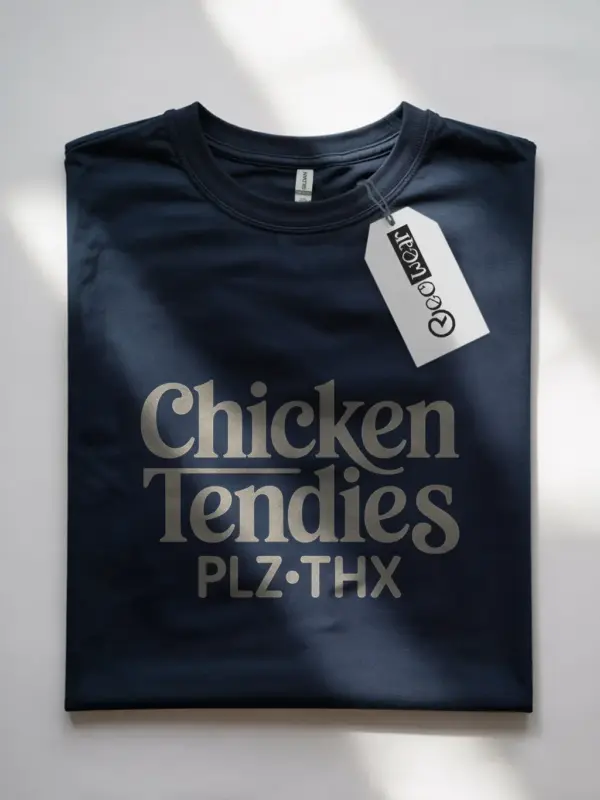 Navy Chicken Tendies Meme T-Shirt trending meme t-shirt front view