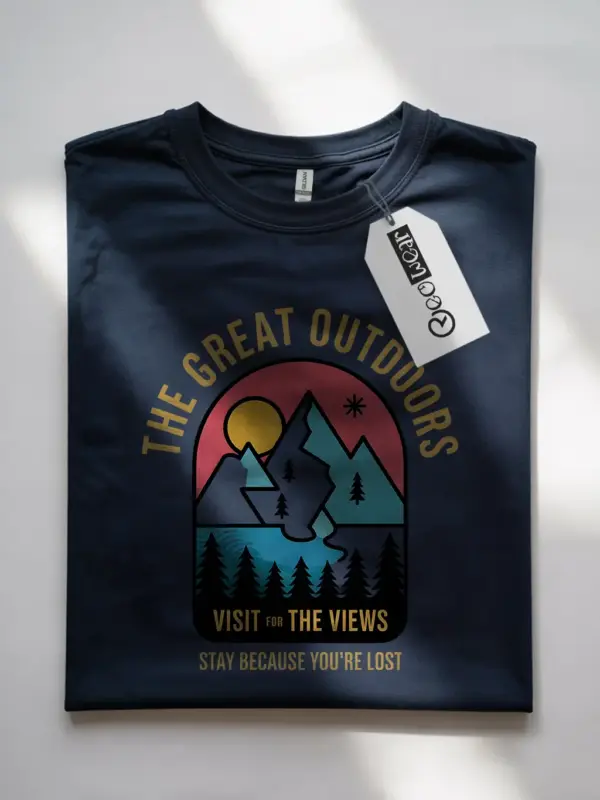 Navy buy vintage outdoor adventure t-shirt camping graphic tee
