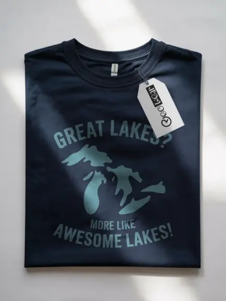 Navy front view great lakes awesome lakes t shirt souvenir design