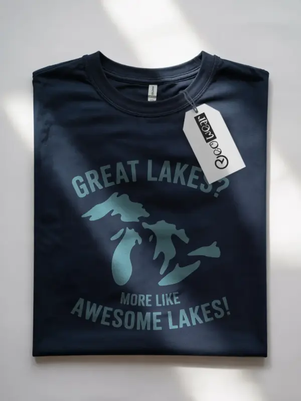 Navy front view great lakes awesome lakes t shirt souvenir design