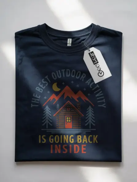 Navy the best outdoor activity funny introvert outdoor t-shirt