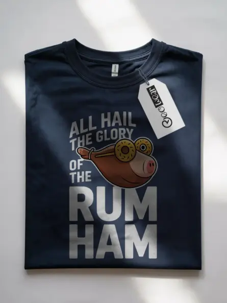 Navy front view rum ham its always sunny t-shirt frank reynolds merchandise