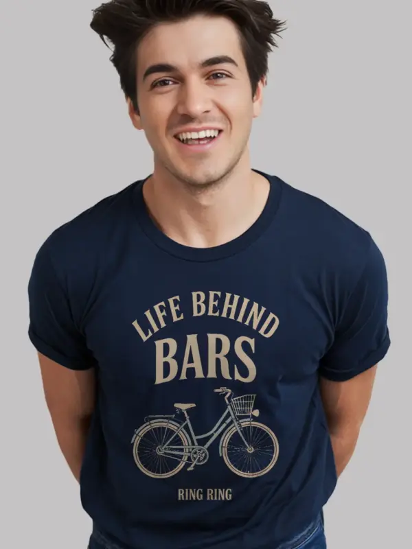 Navy vintage bicycle pun t-shirt retro cycling gift