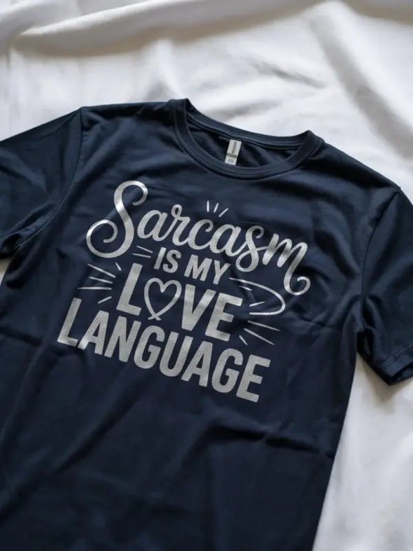 Navy lifestyle typography sarcasm t-shirt – sarcasm-love-language-t-shirt-