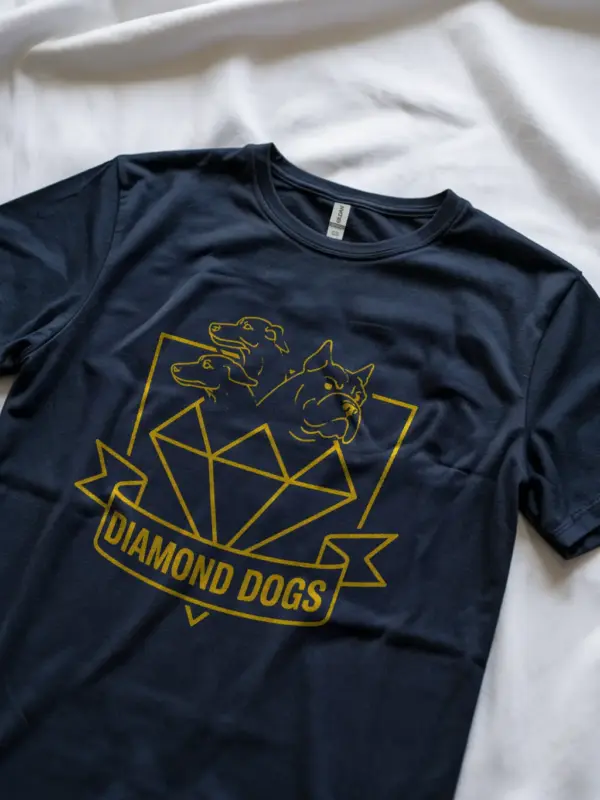 Navy Diamond Dogs T-Shirt Ted Lasso + bulldog graphic tee