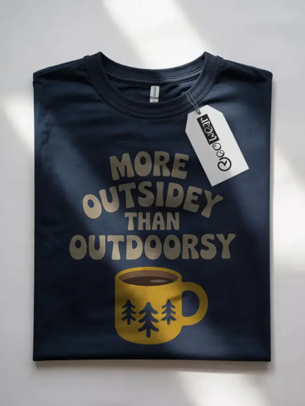 Navy Cozy Camper T-Shirt retro nature aesthetic graphic