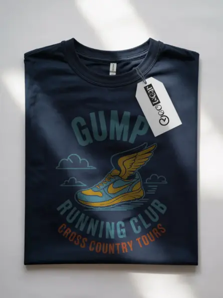 Navy Forrest Gump Running Club T-Shirt Forrest Gump fan apparel back