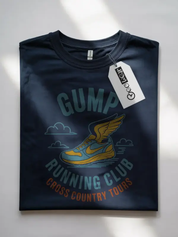 Navy Forrest Gump Running Club T-Shirt Forrest Gump fan apparel back