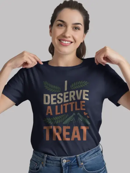 Navy Praying Mantis T-Shirt Aesthetic nature affirmation apparel front view