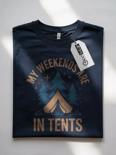 avy lifestyle view weekend camping pun t-shirt camping enthusiast tee with tent graphic