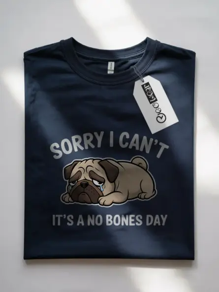 No bones day pug shirt