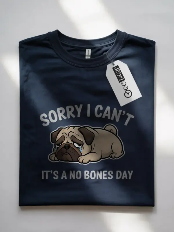 No bones day pug shirt