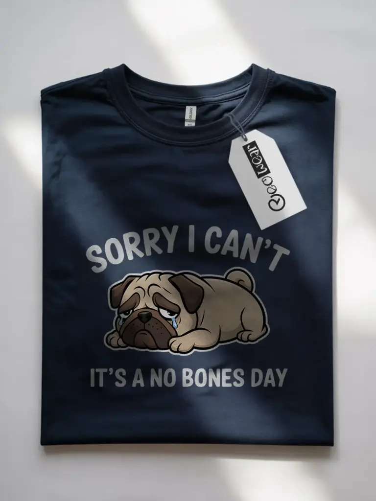 No Bones Day Pug Shirt