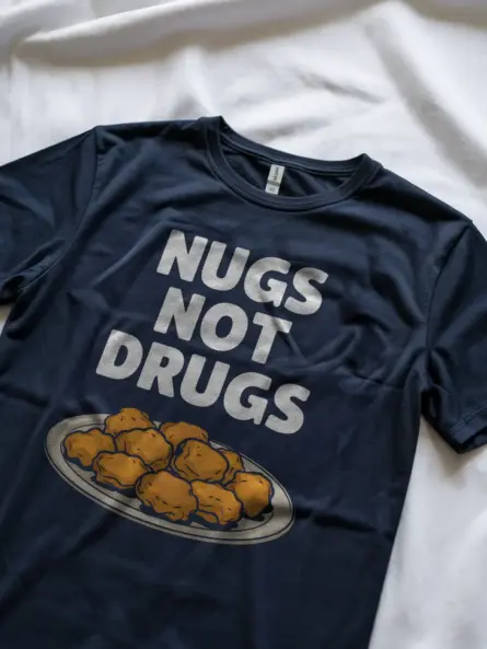 Navy nugs not drugs shirt – foodie tee