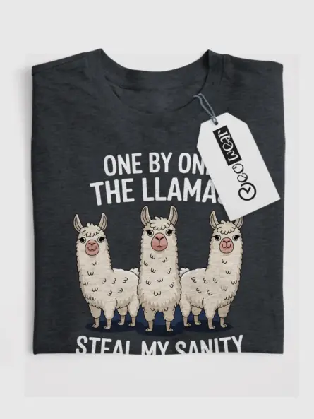 Dark heather llama shirt – sarcastic animal lover gift