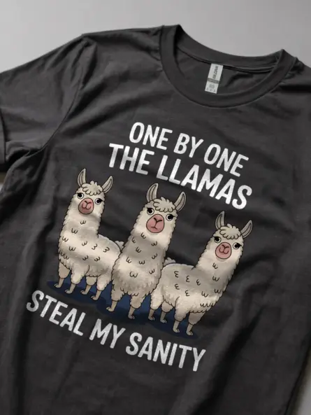 Dark heather llama shirt – sarcastic animal lover gift