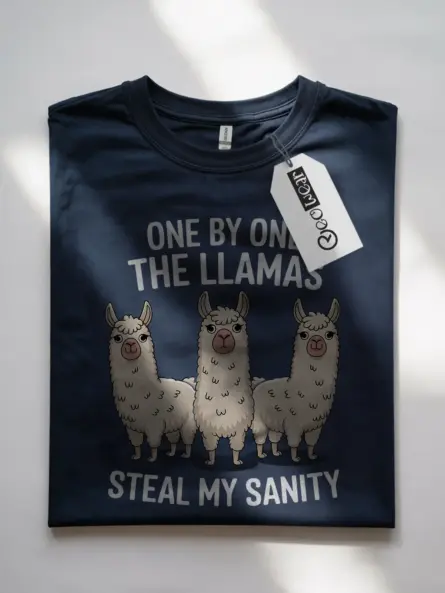 Navy llama lover shirt – funny llama t-shirt