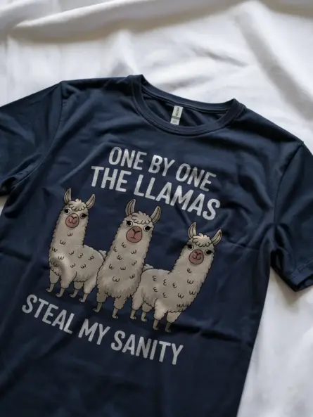 Navy llama lover shirt – funny llama t-shirt