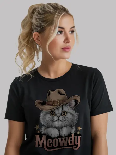 Persian cowboy cat shirt in black – cowboy cat lover tee
