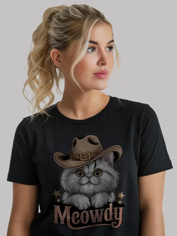 Persian cowboy cat shirt in black – cowboy cat lover tee