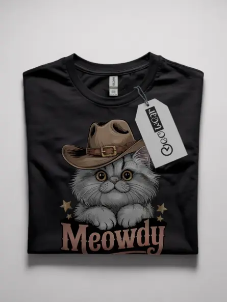 Persian cowboy cat shirt in black – cowboy cat lover tee