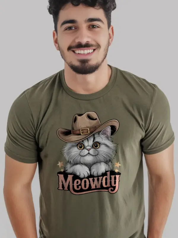 Military green persian cowboy cat shirt – funny cowboy cat t-shirt
