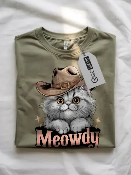 Military green persian cowboy cat shirt – funny cowboy cat t-shirt