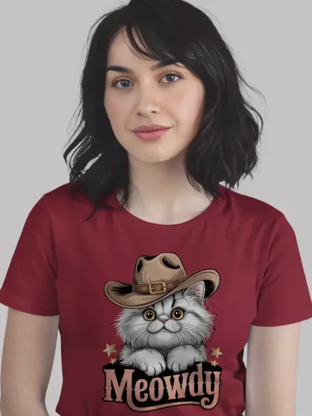 Red persian cowboy cat shirt – cute cat lover gift tee