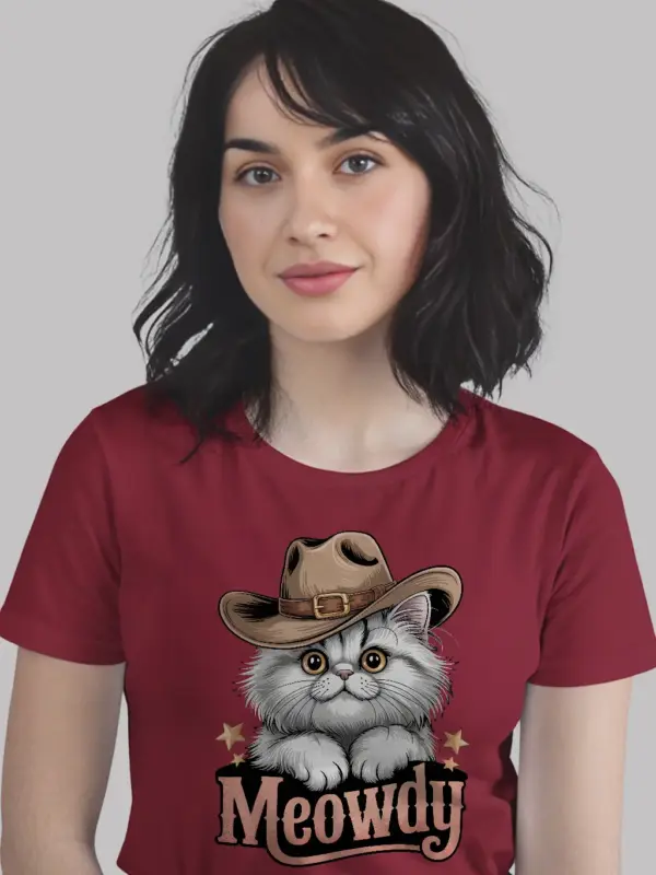 Red persian cowboy cat shirt – cute cat lover gift tee