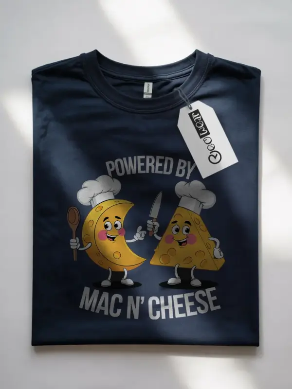 Powered by mac n cheese shirt