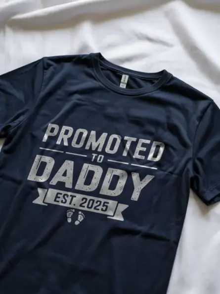 Navy promoted to daddy shirt – first time dad t-shirt