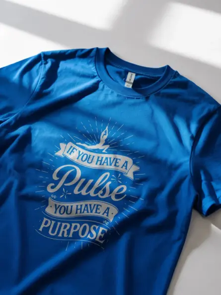 Royal Blue Pulse and Purpose Shirt – Purposeful Living Tee
