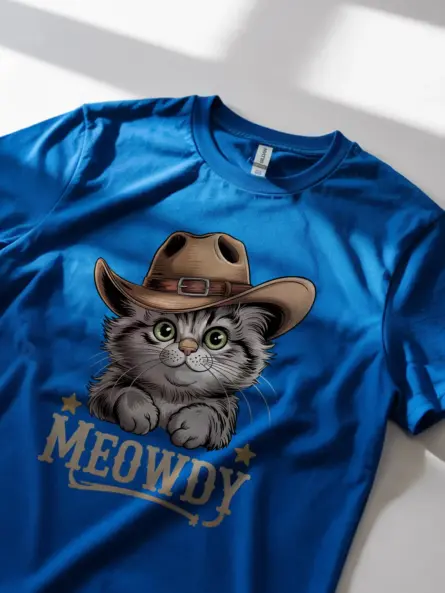 Royal ragamuffin cat meowdy shirt – western texas meme tee