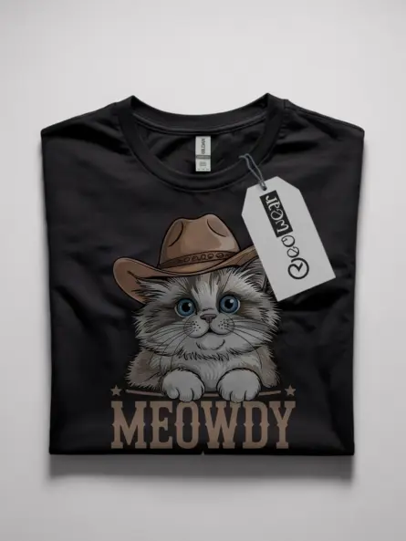 Ragdoll cowboy cat shirt in black – cowboy cat lover tee