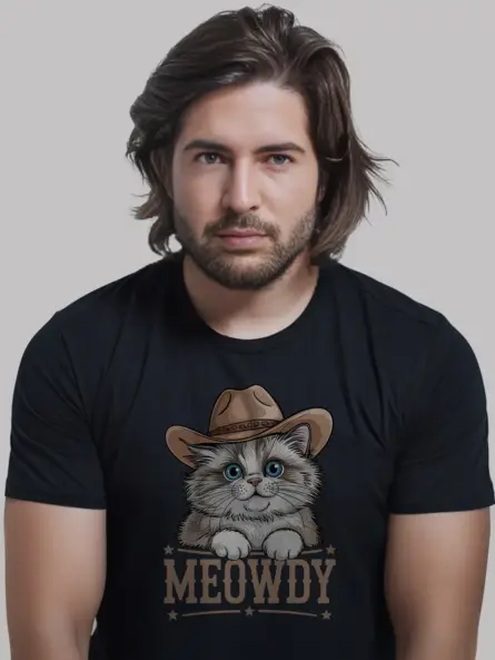 Ragdoll cowboy cat shirt in black – cowboy cat lover tee