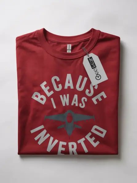 Red back design — funny pilot quote t-shirt s-3xl in red with sparkled lettering
