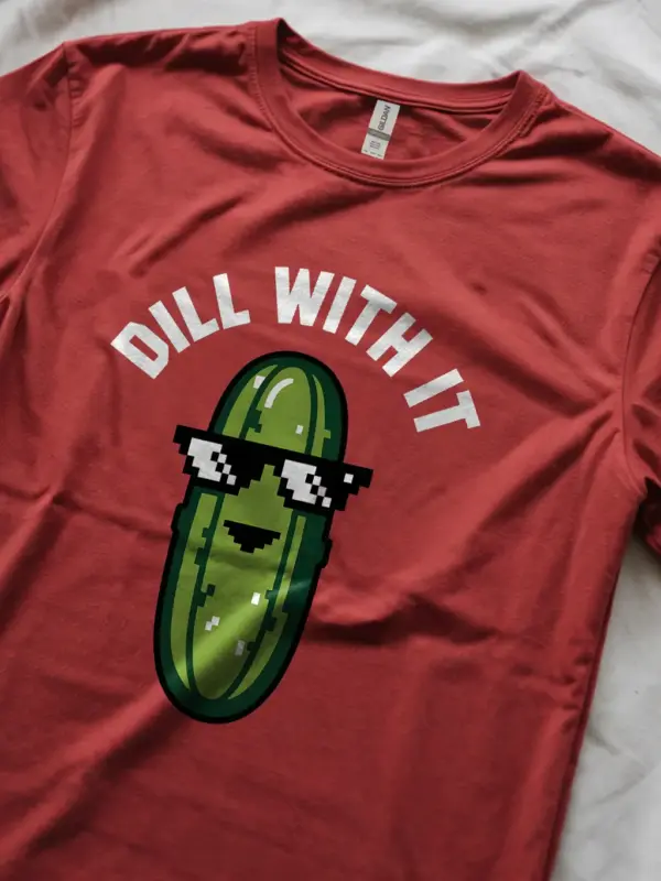 Red Funny Dill Pickle T-Shirt