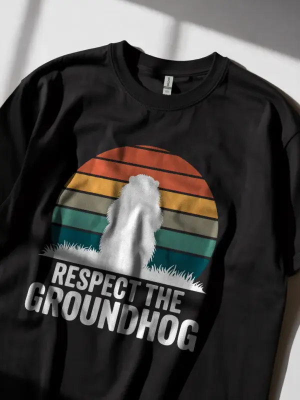 Respect the groundhog shirt in black – groundhog day tee