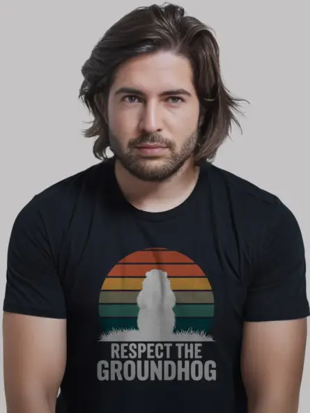 Respect the groundhog shirt in black – groundhog day tee