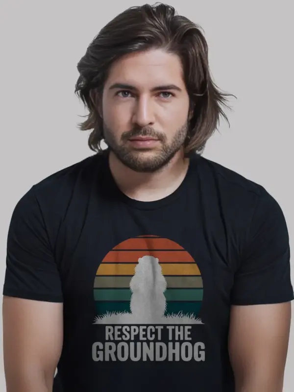 Respect the groundhog shirt in black – groundhog day tee