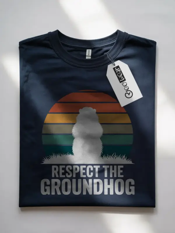 Navy respect the groundhog shirt – groundhog humor tee