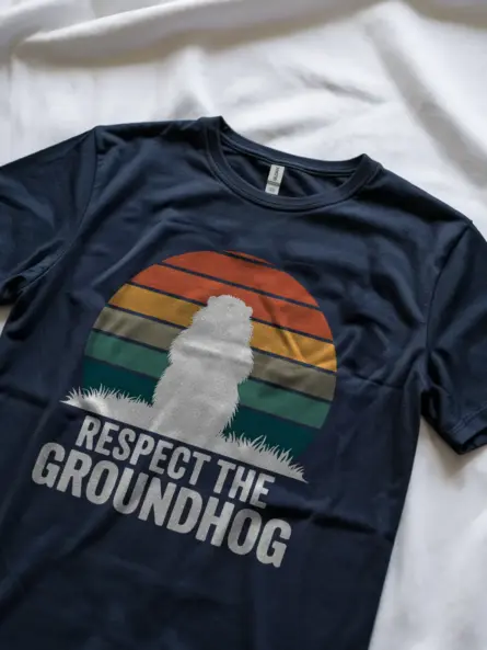 Navy respect the groundhog shirt – groundhog humor tee