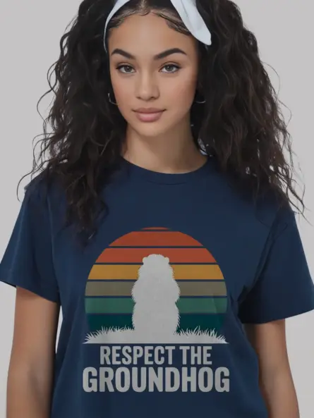 Navy respect the groundhog shirt – groundhog humor tee