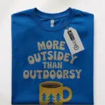 Royal Blue Cozy Camper T-Shirt homebody camping apparel