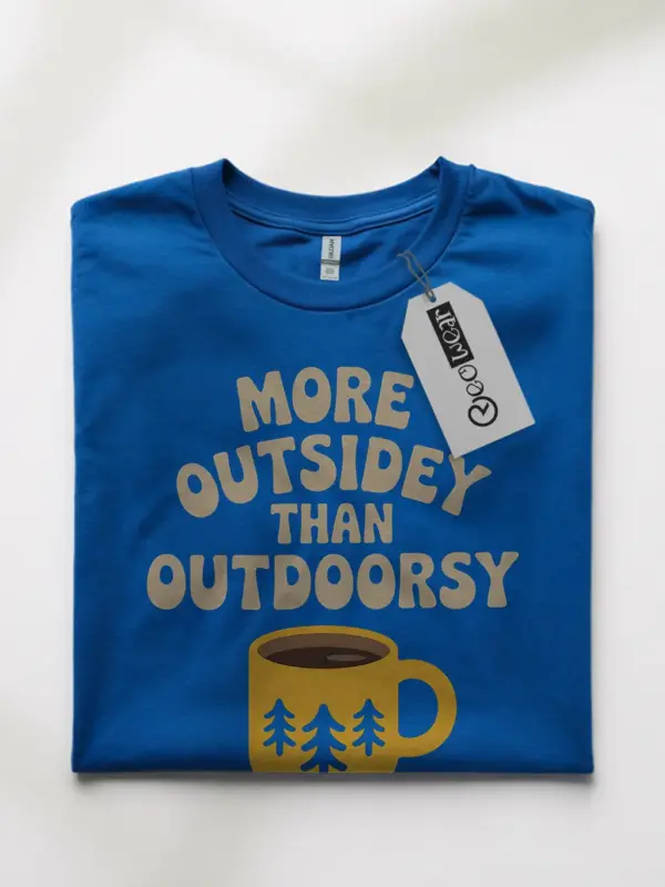 Royal Blue Cozy Camper T-Shirt homebody camping apparel