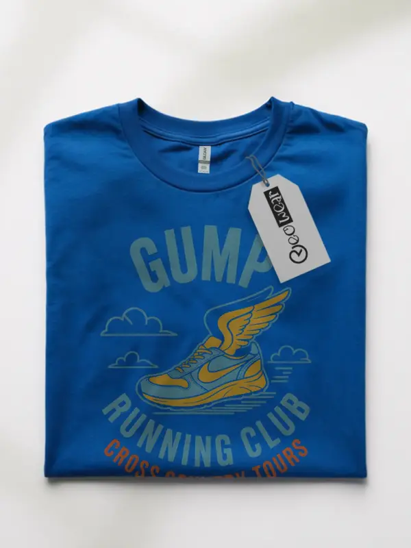 Royal Blue Forrest Gump Running Club T-Shirt classic movie-inspired running shirt